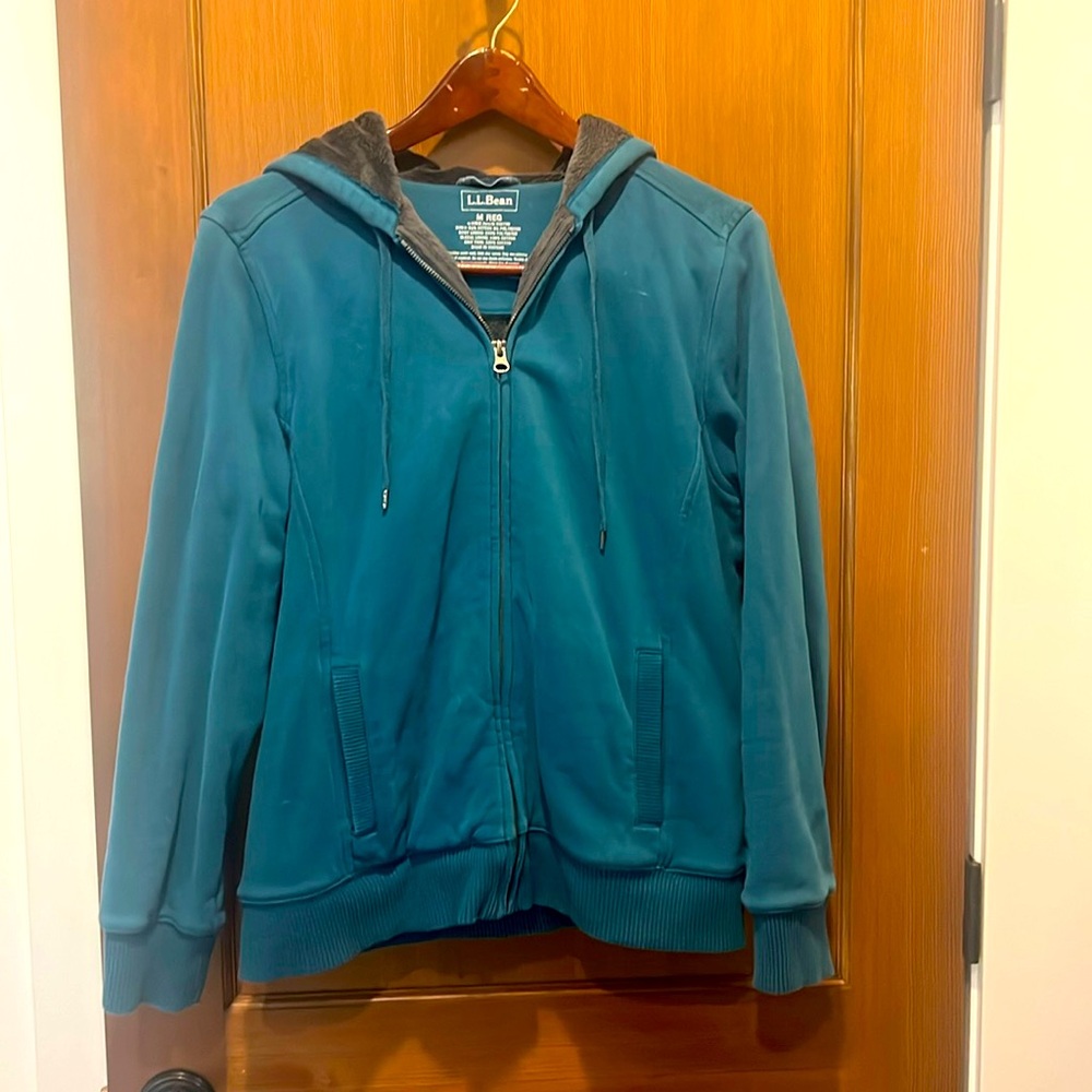 Zip-front hoodie with plush inside